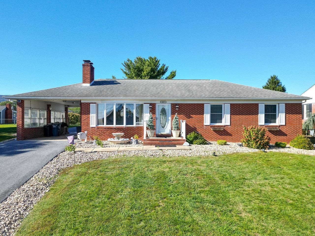 a view of a house with a patio