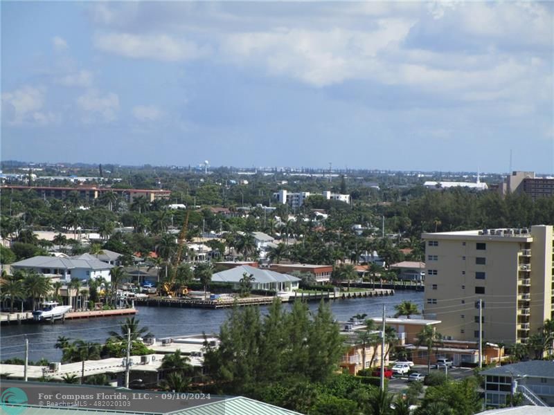 an aerial view of a city