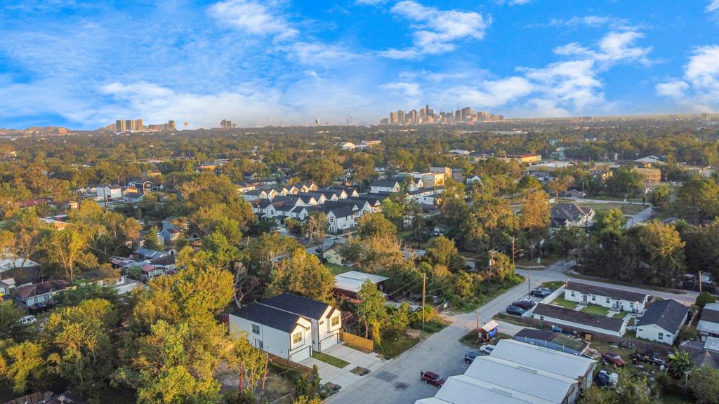 an aerial view of residential house with parking space