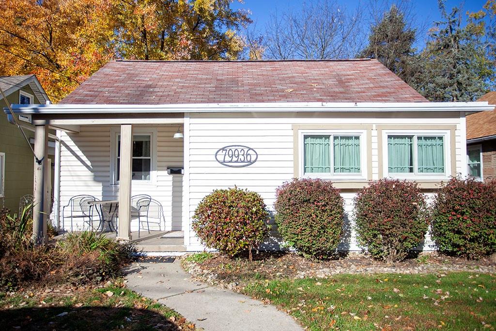 a front view of a house