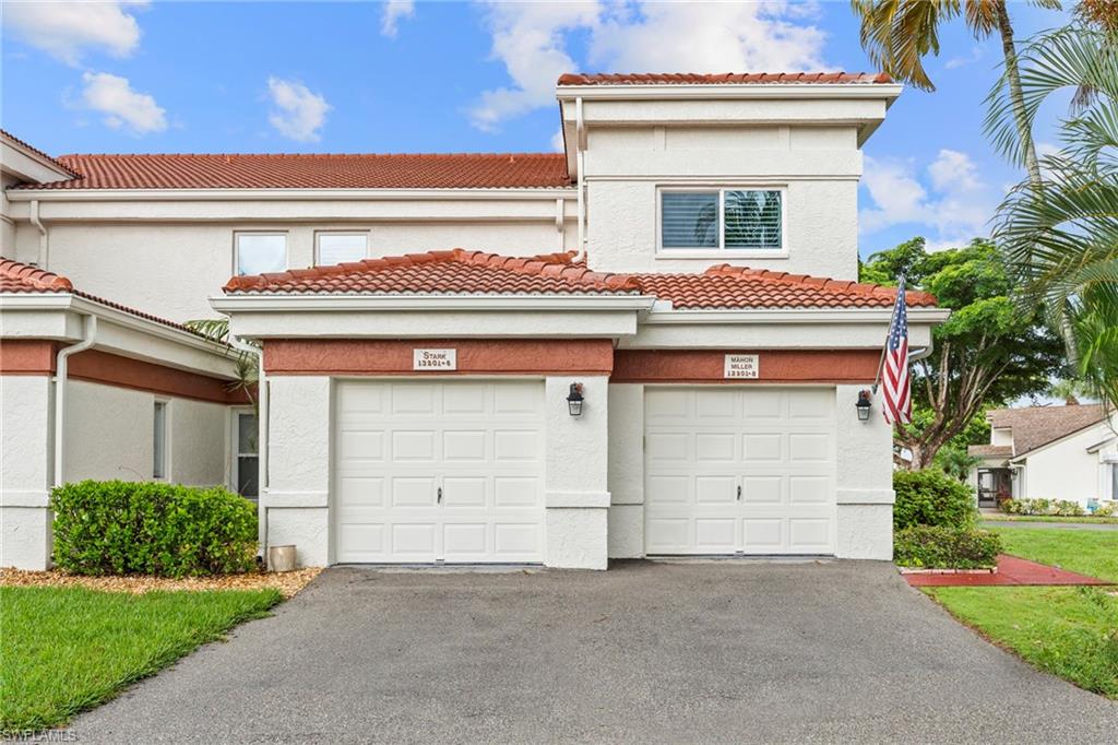 front view of a house with a garage