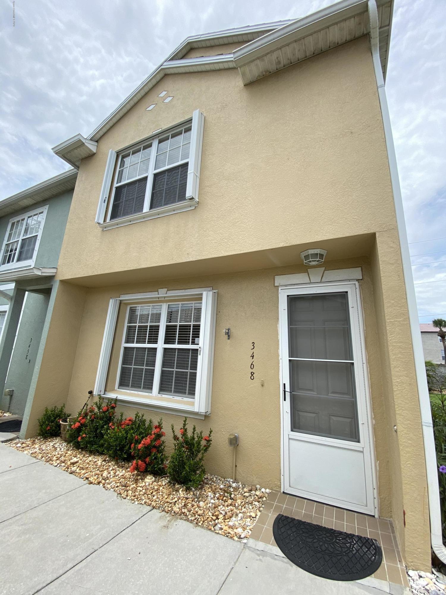 a front view of a house