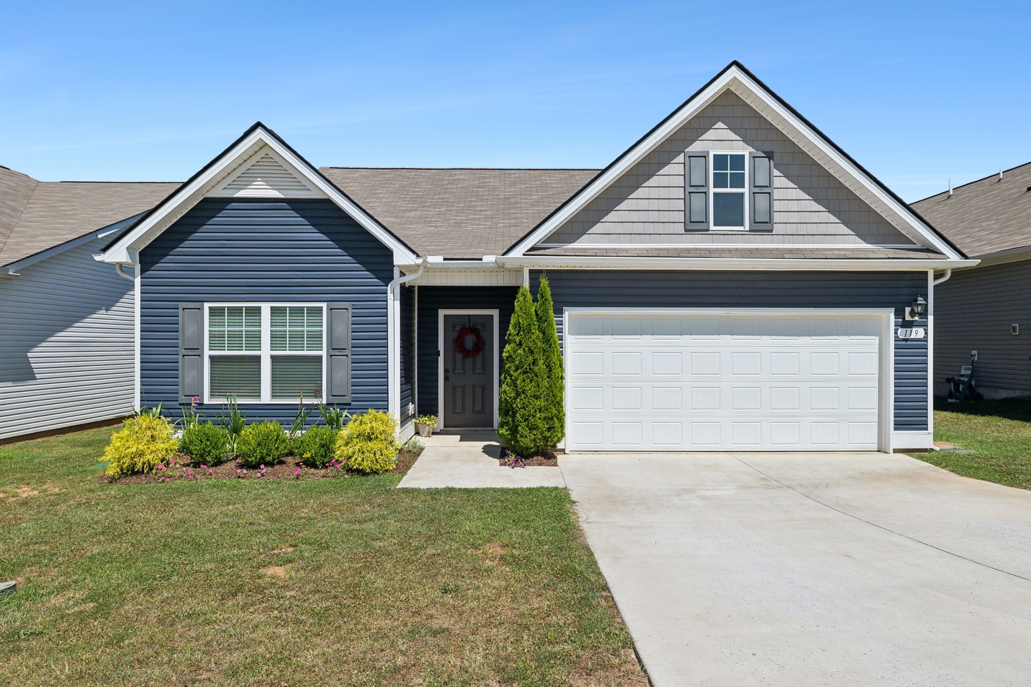 The search is over!  Welcome Home!  You beautiful one-level home with no steps in,  and 2 Car Garage awaits!