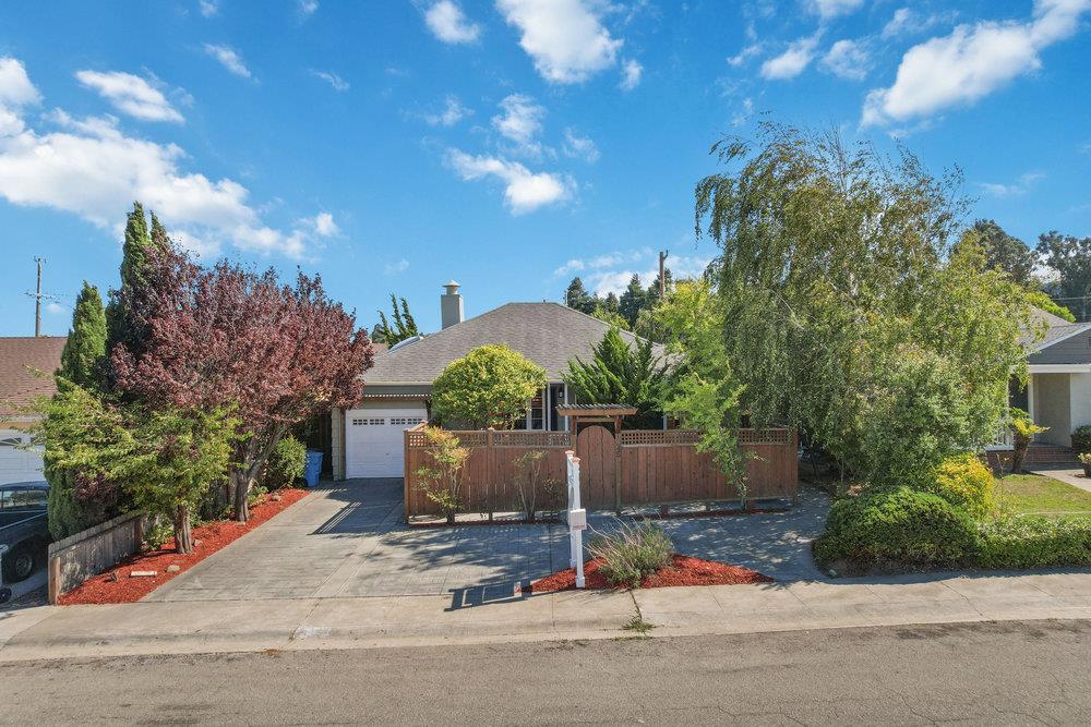 a backyard of a house