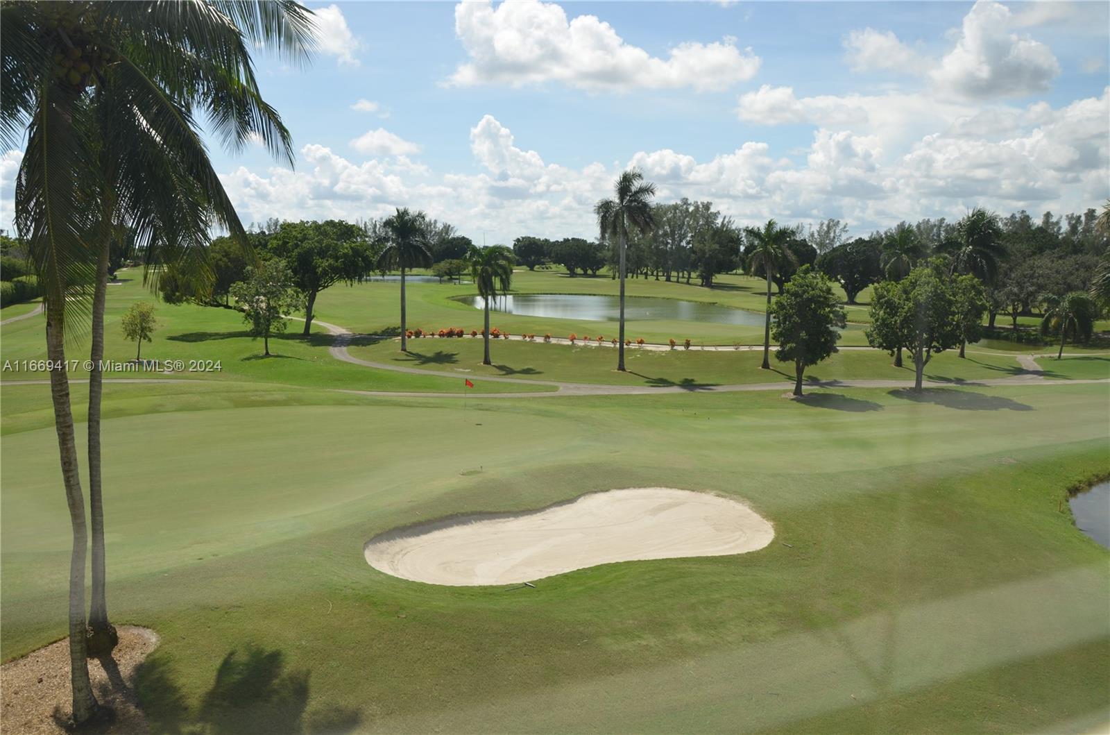 a view of a golf course