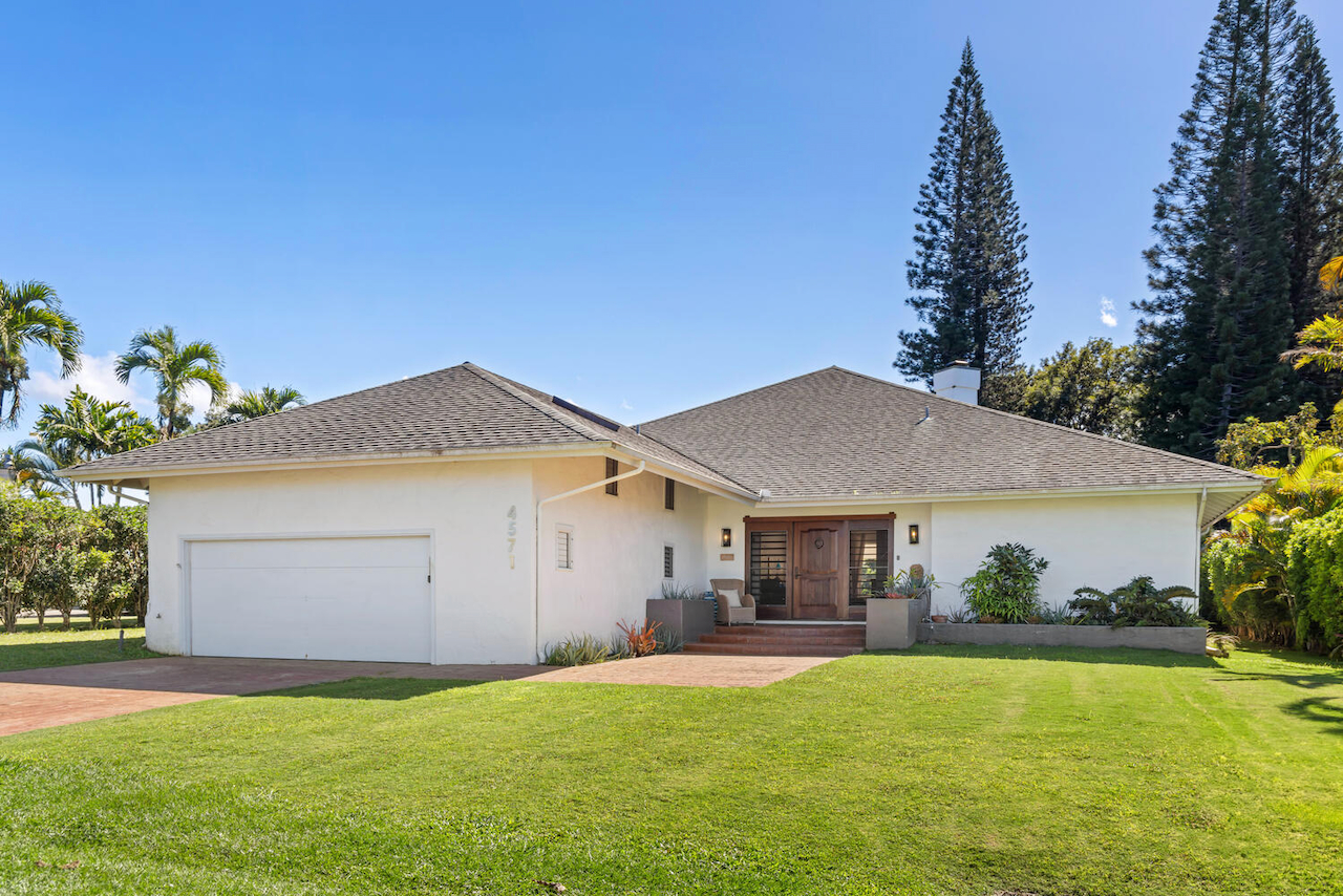 Nestled within the lush beauty of Princeville, this charming four-bedroom oasis offers an inviting blend of comfort and potential rental income opportunities. Revel in spacious outdoor areas on a generous lot, just steps away from the local park.