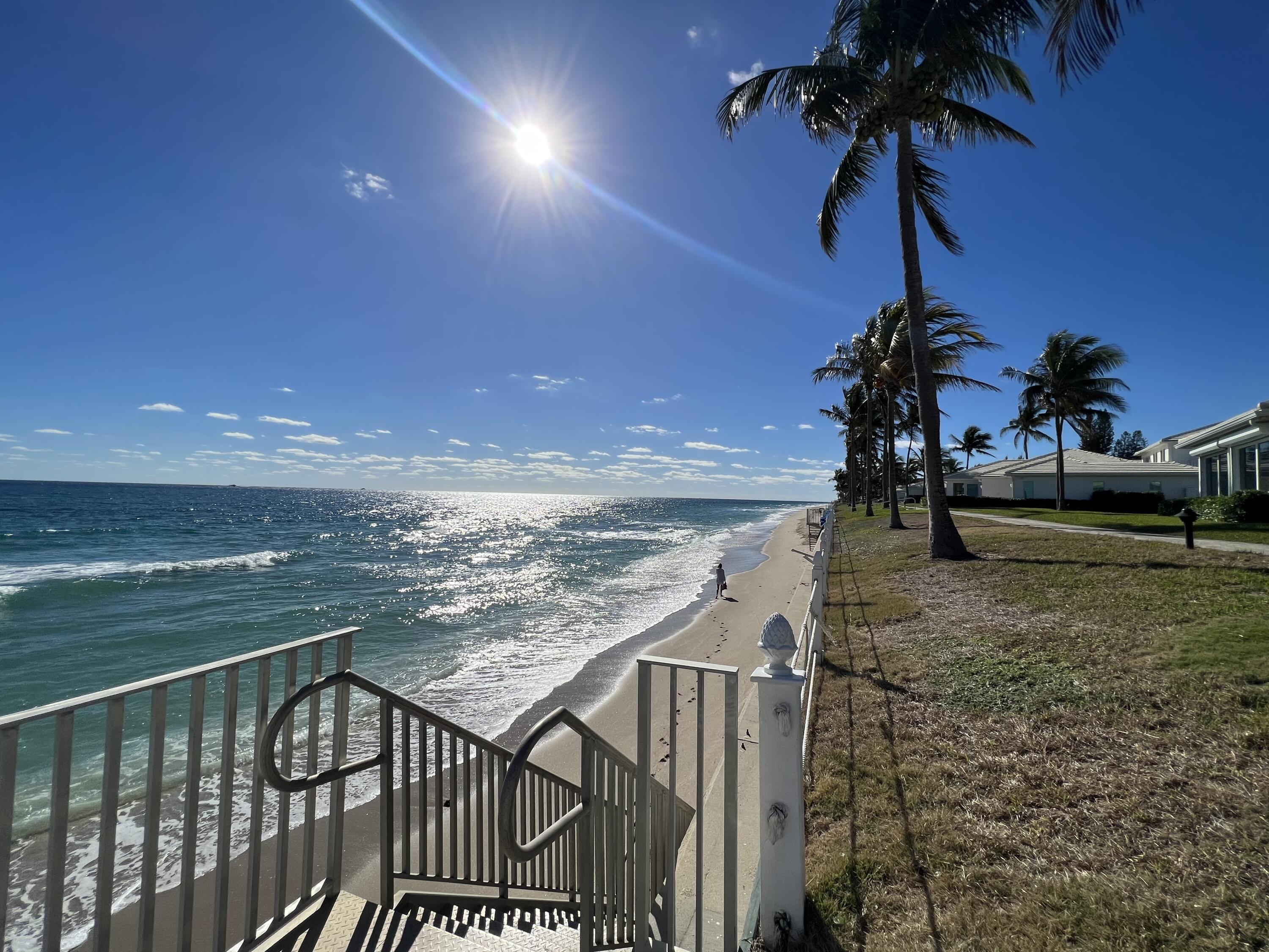 a view of ocean from a balcony