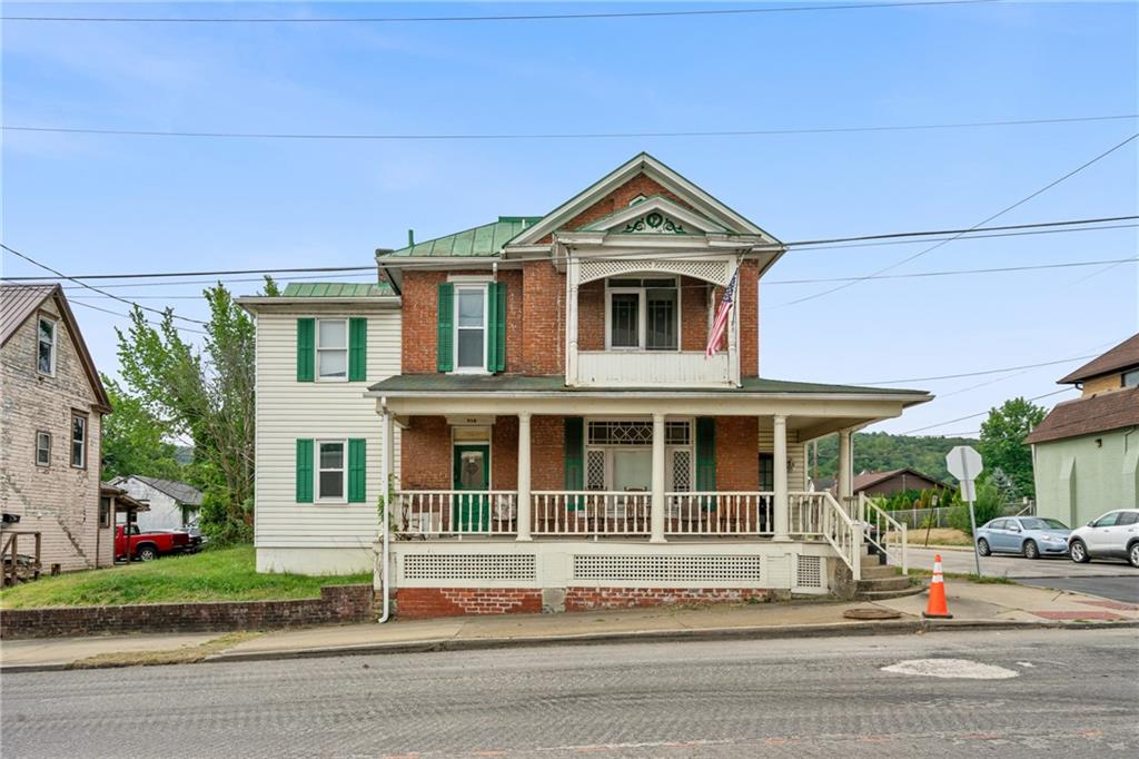 a front view of a house