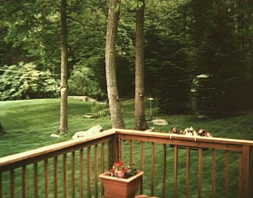 a balcony with an outdoor space