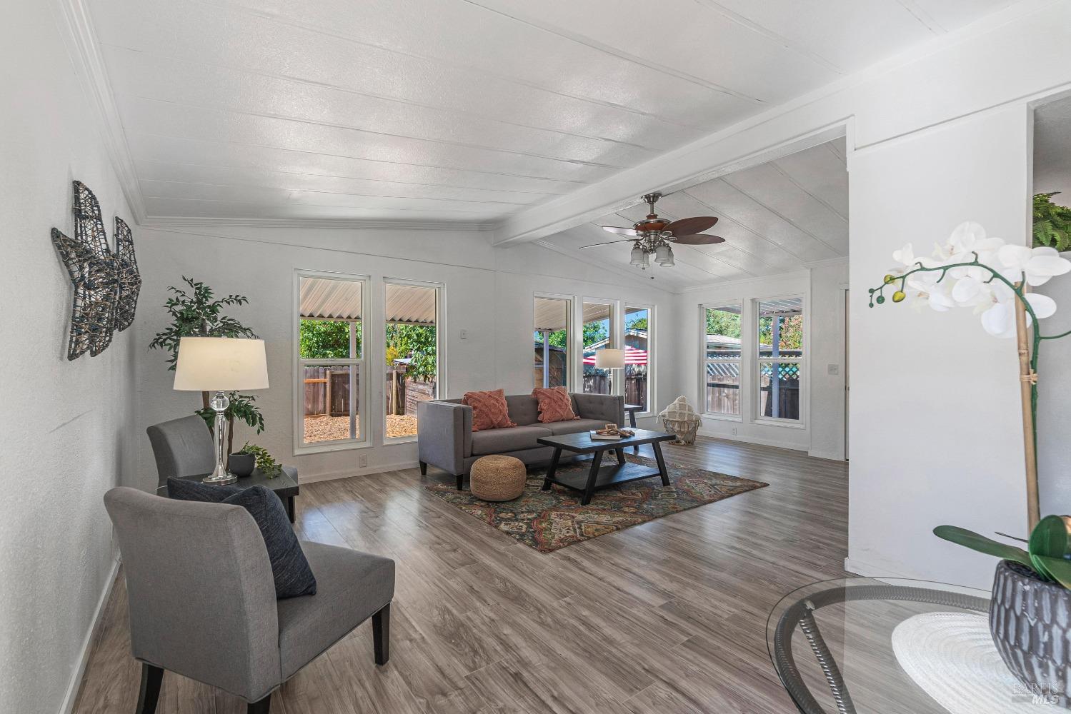 Light and bright main living area with new dual pane windows