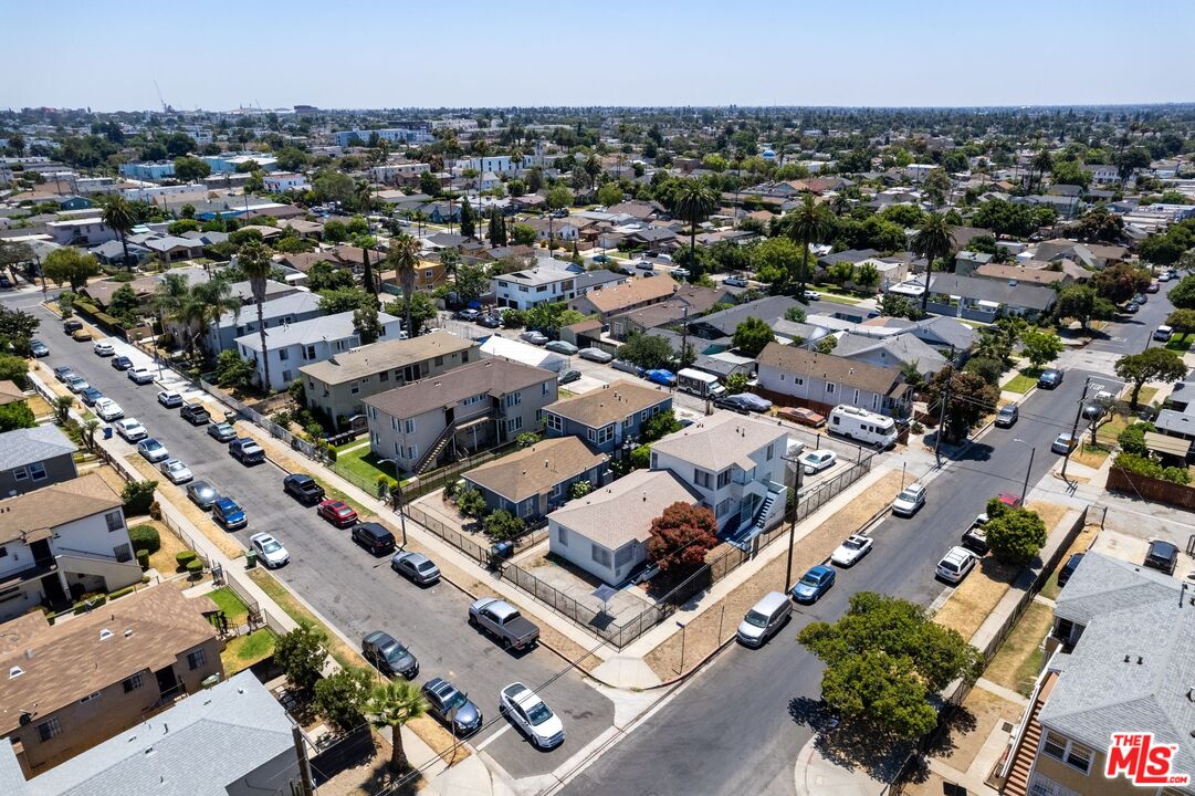 an aerial view of a city