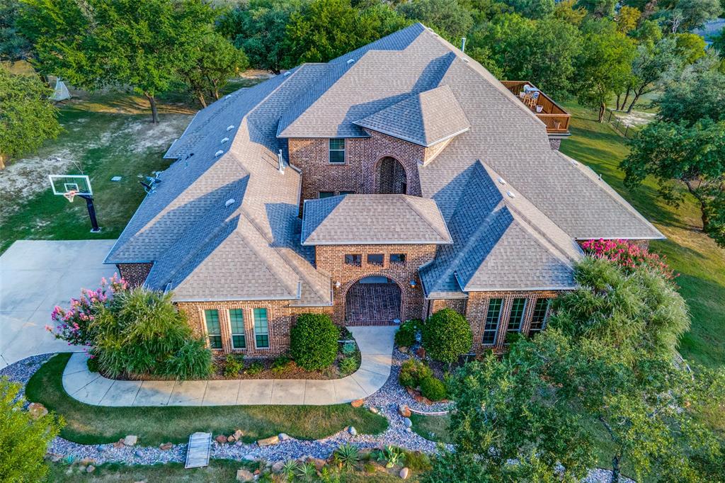 a aerial view of a house