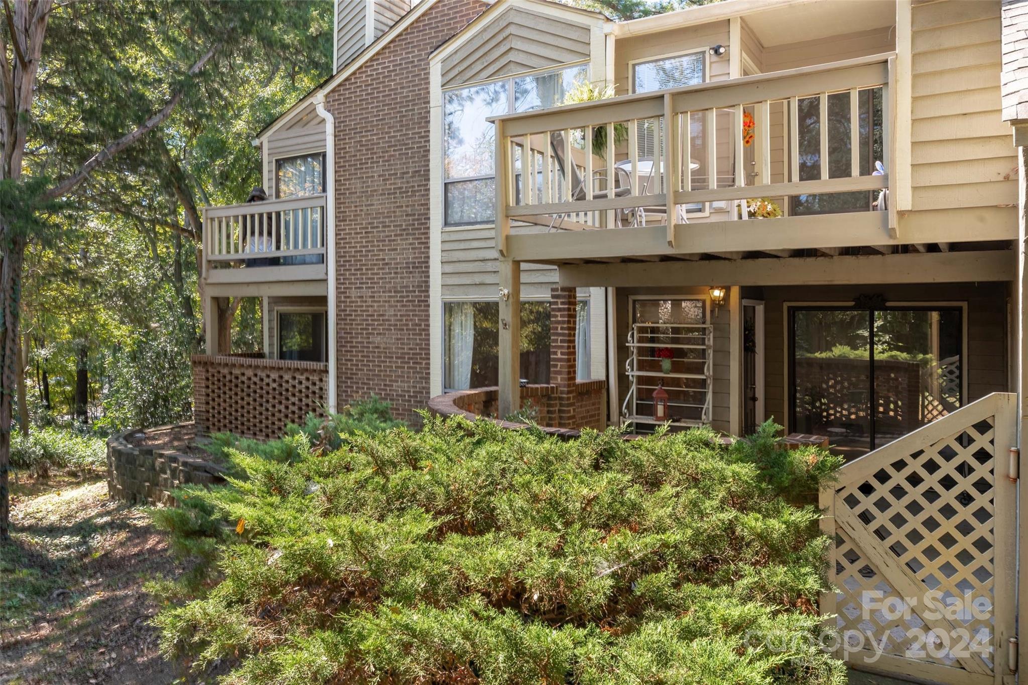 a house view with a garden space