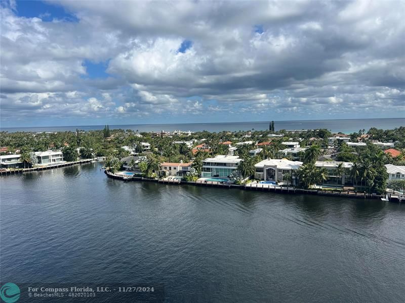 Where the Intercoastal nearly touches the Ocean... and your views go-on forever.... Best modern corner unit and best views in the building! PROFESSIONAL PHOTOS COMING VERY SOON... ASK FOR A SHOWING BEFORE THEY COME! This unit is beautiful, completely redone, very design and modern; ultra clean!!!