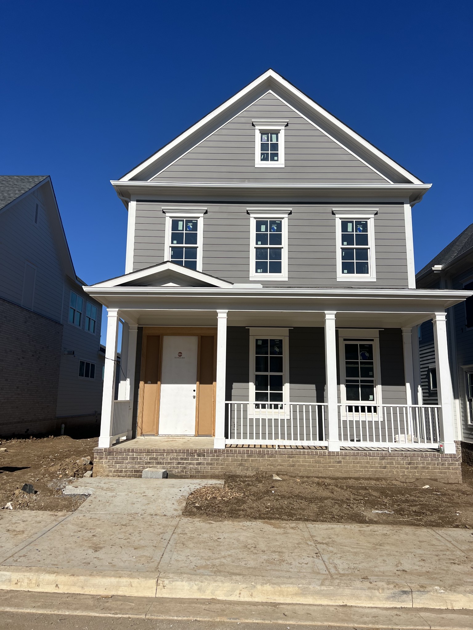 a front view of a house