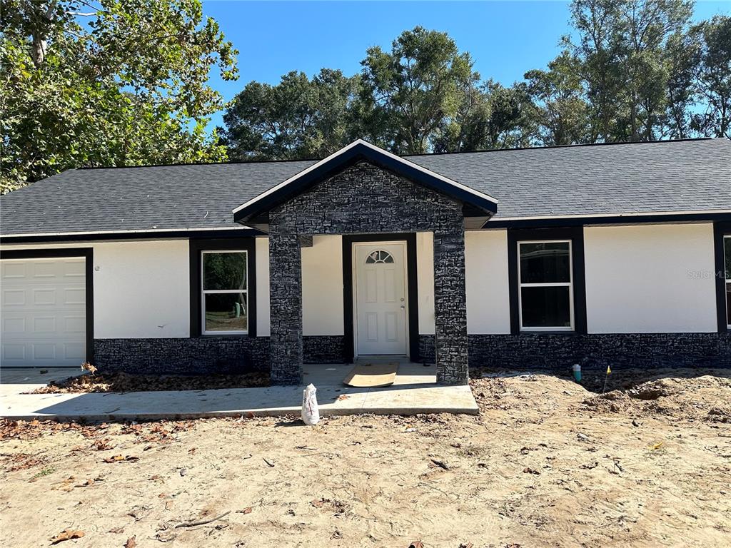 a front view of a house