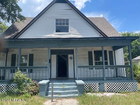 a front view of a house