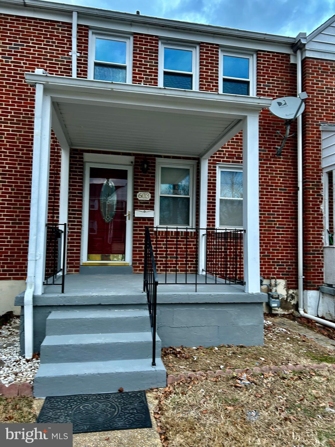 a front view of a house