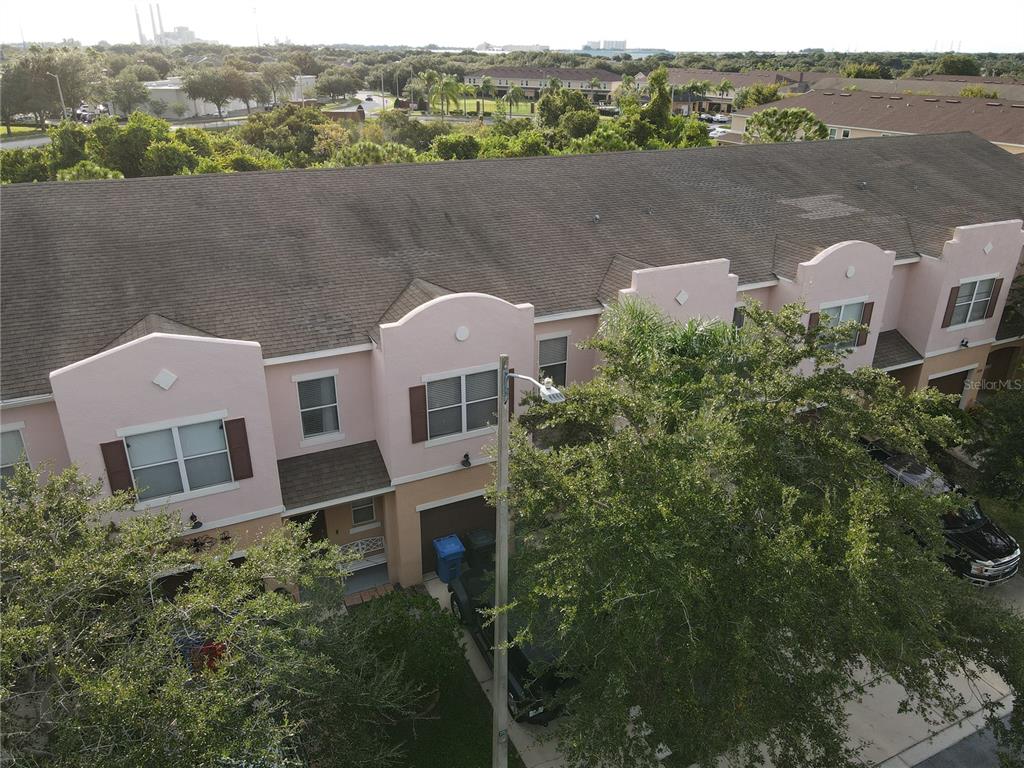 an aerial view of house with outdoor space