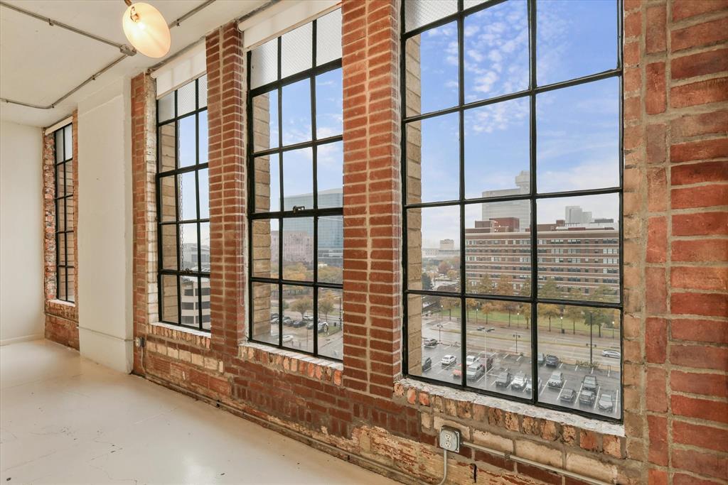 a view of a balcony and a window