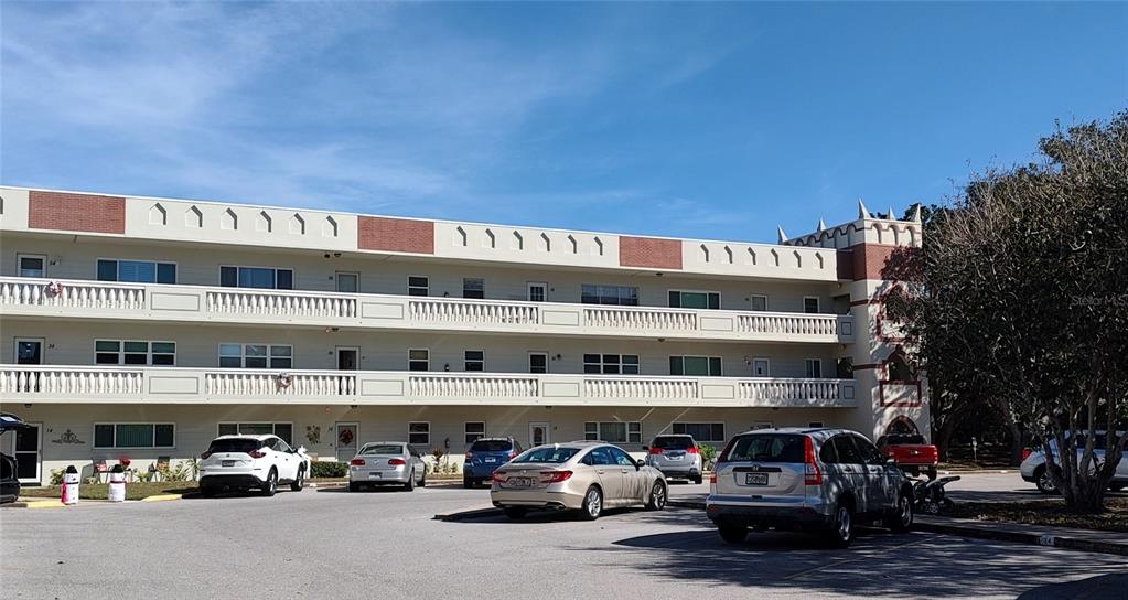 a large building with a view of street