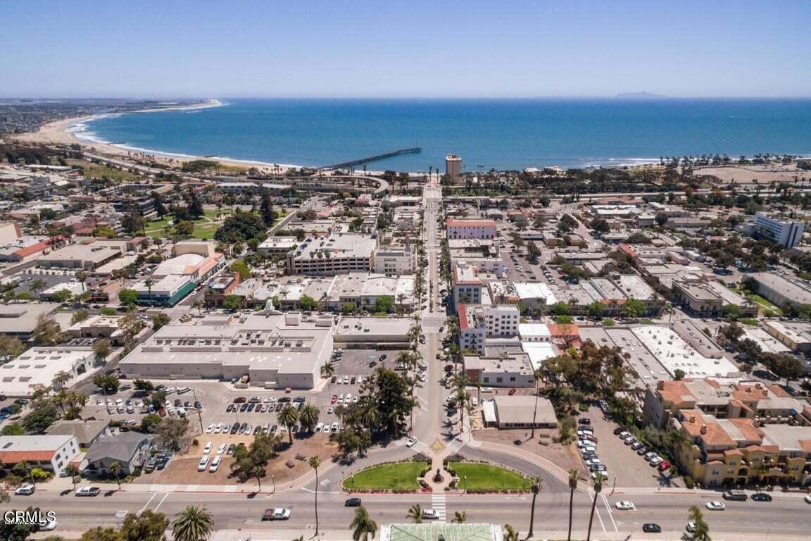 an aerial view of a city