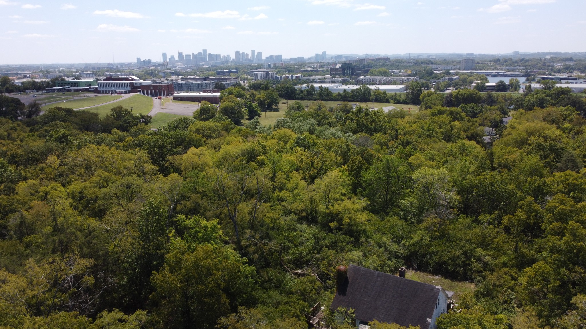 an aerial view of a city with lots of residential buildings