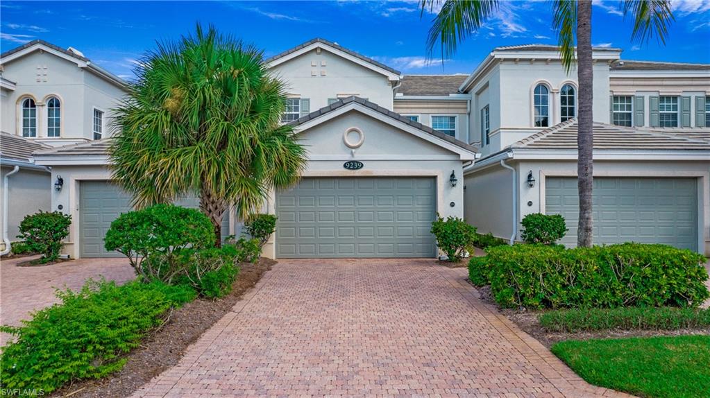 View of front of property with 2 car garage