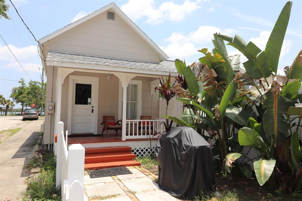 a front view of a house with entryway