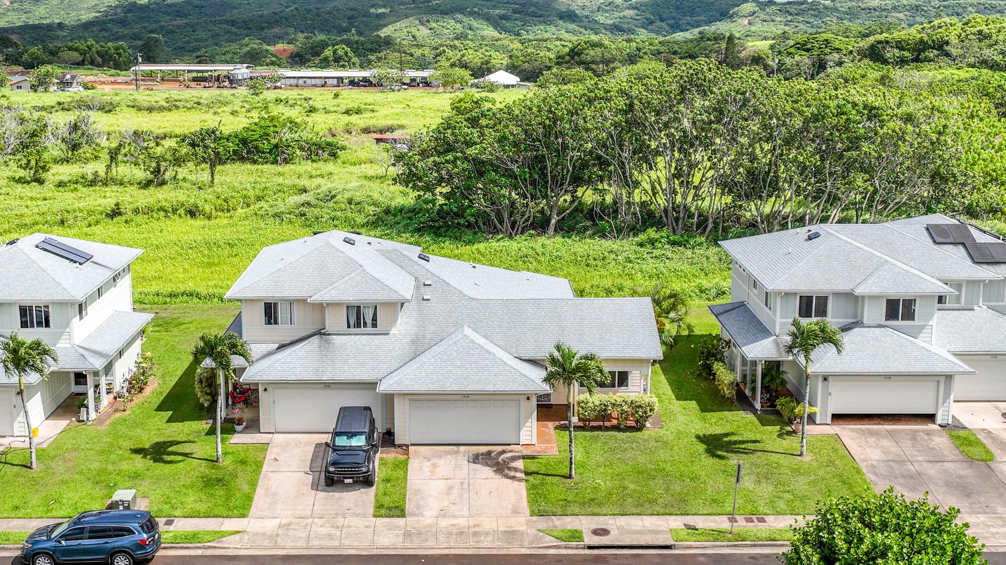 1934 Hokulei Place. Single-story townhome unit. Backs up to agriculturally zoned acreage.