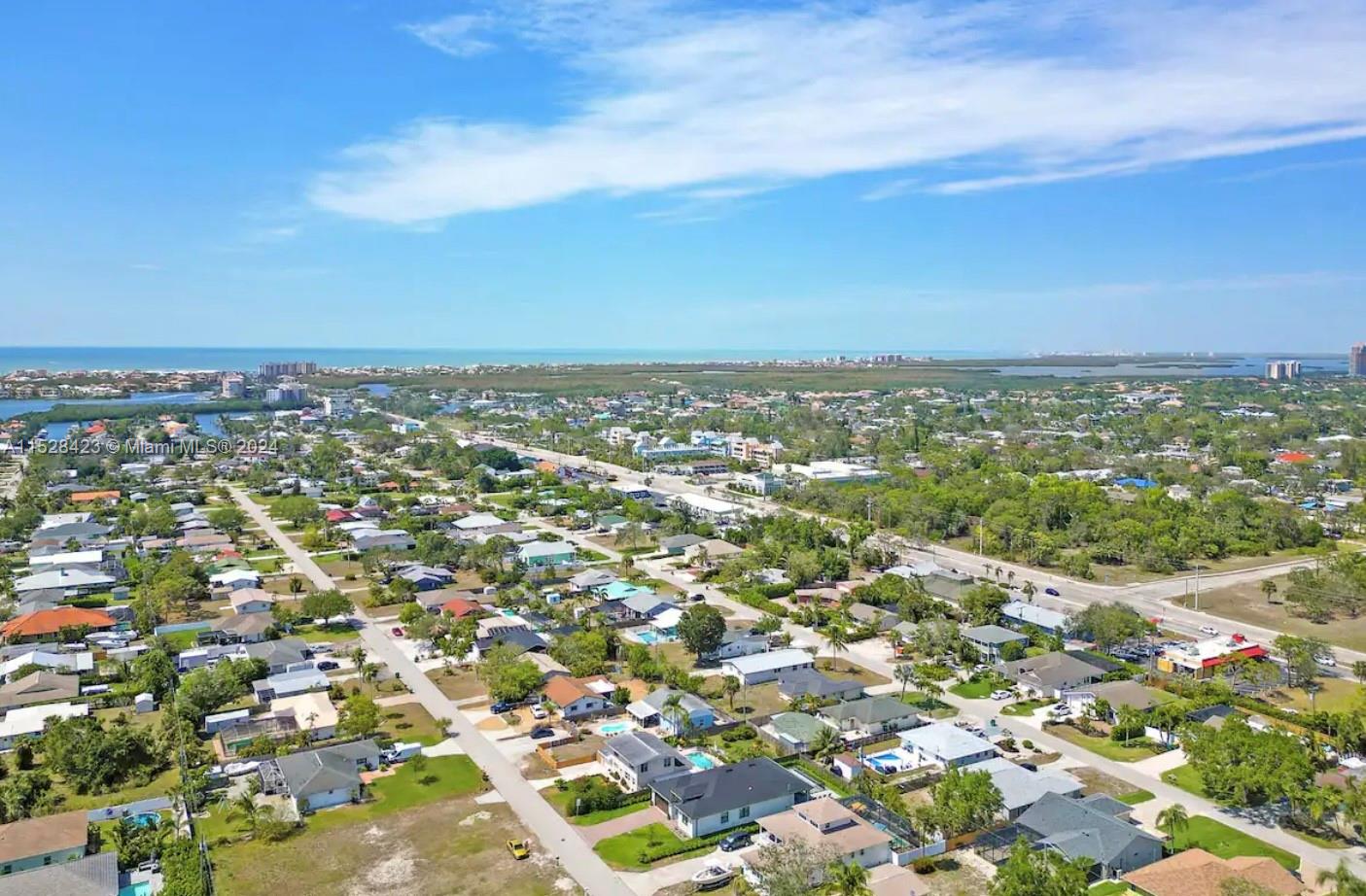 an aerial view of multiple house