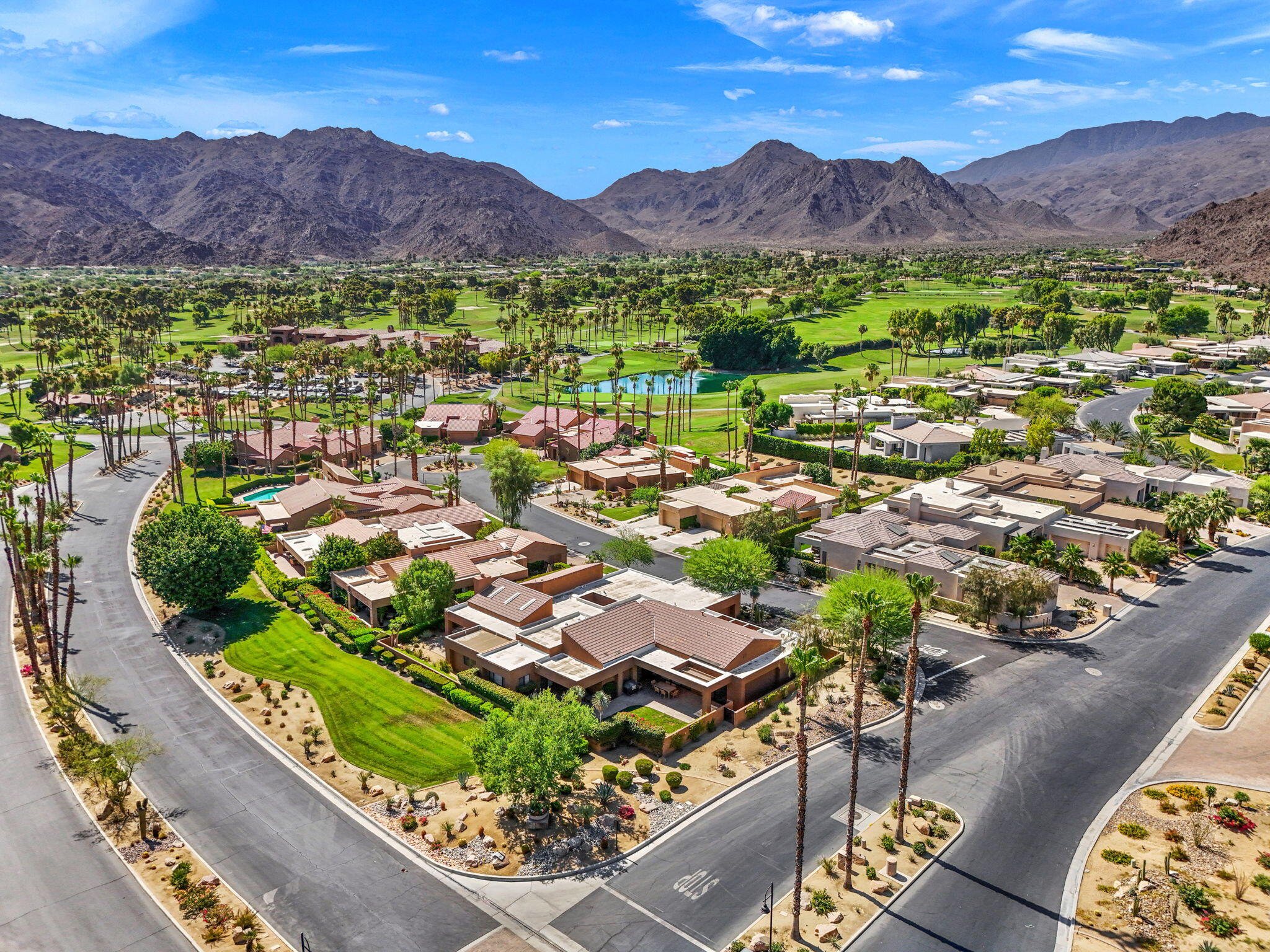 an aerial view of residential house and outdoor space