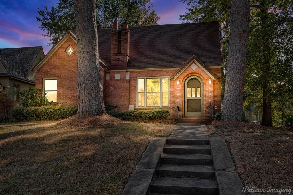 a view of a house with a yard