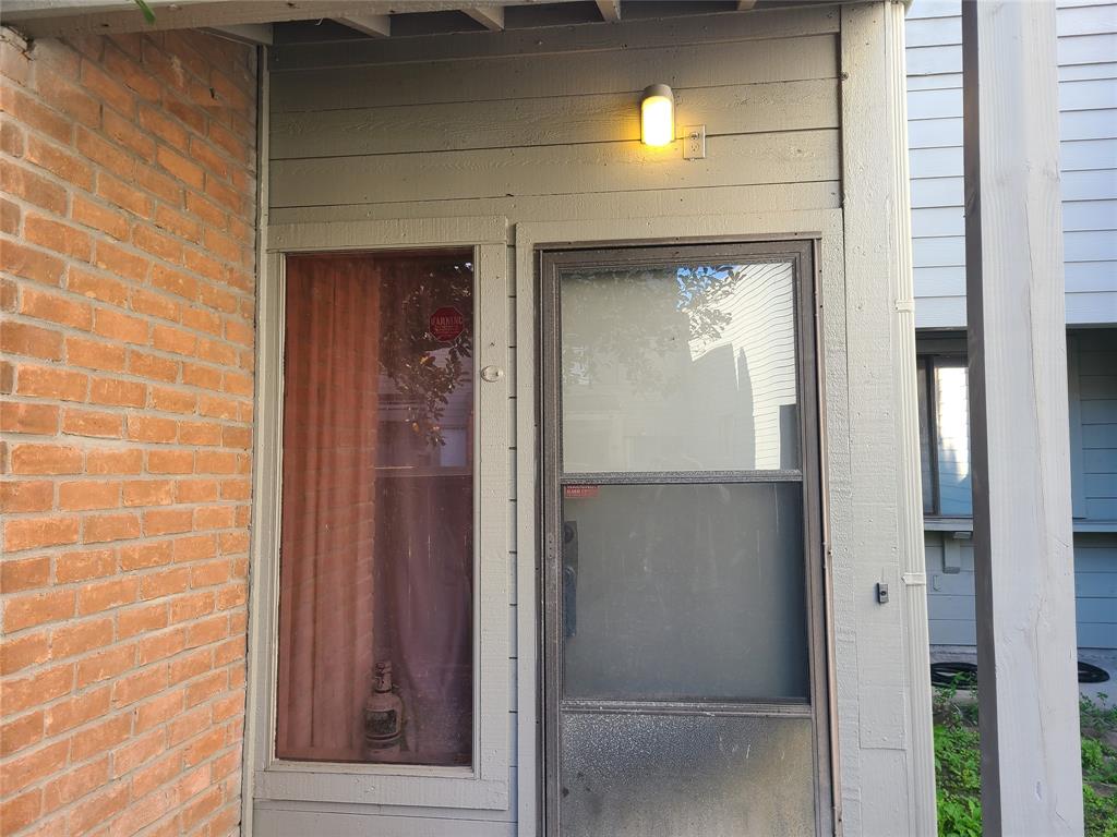 a view of front door of house