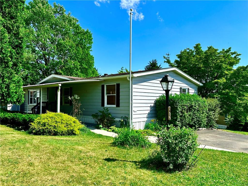 a house view with a garden space