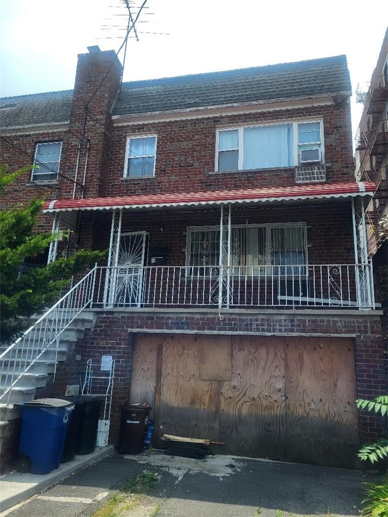 a view of a house with a balcony