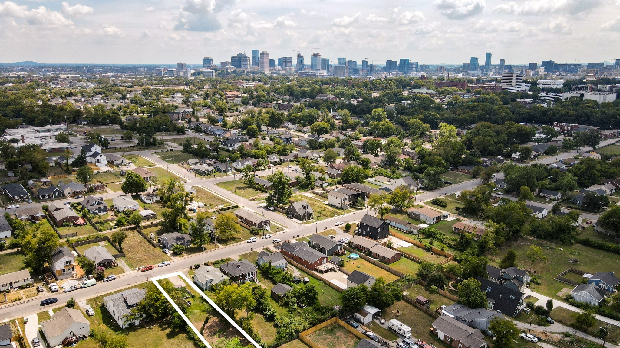 an aerial view of multiple house