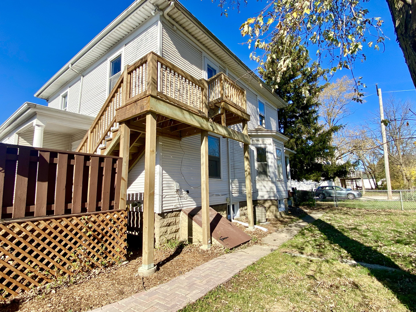 a front view of a house