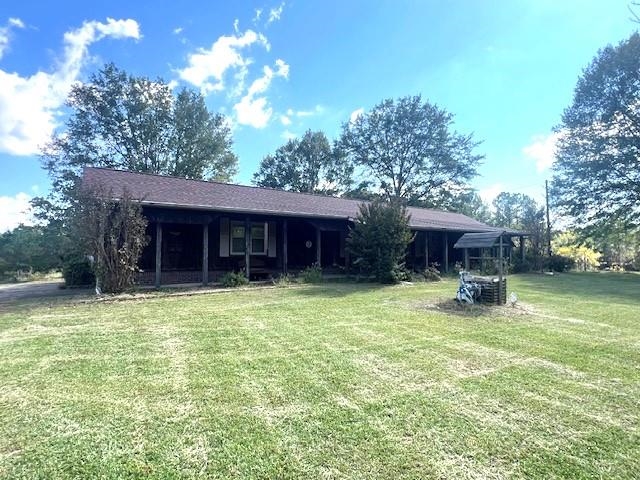 View of front of home with a front lawn