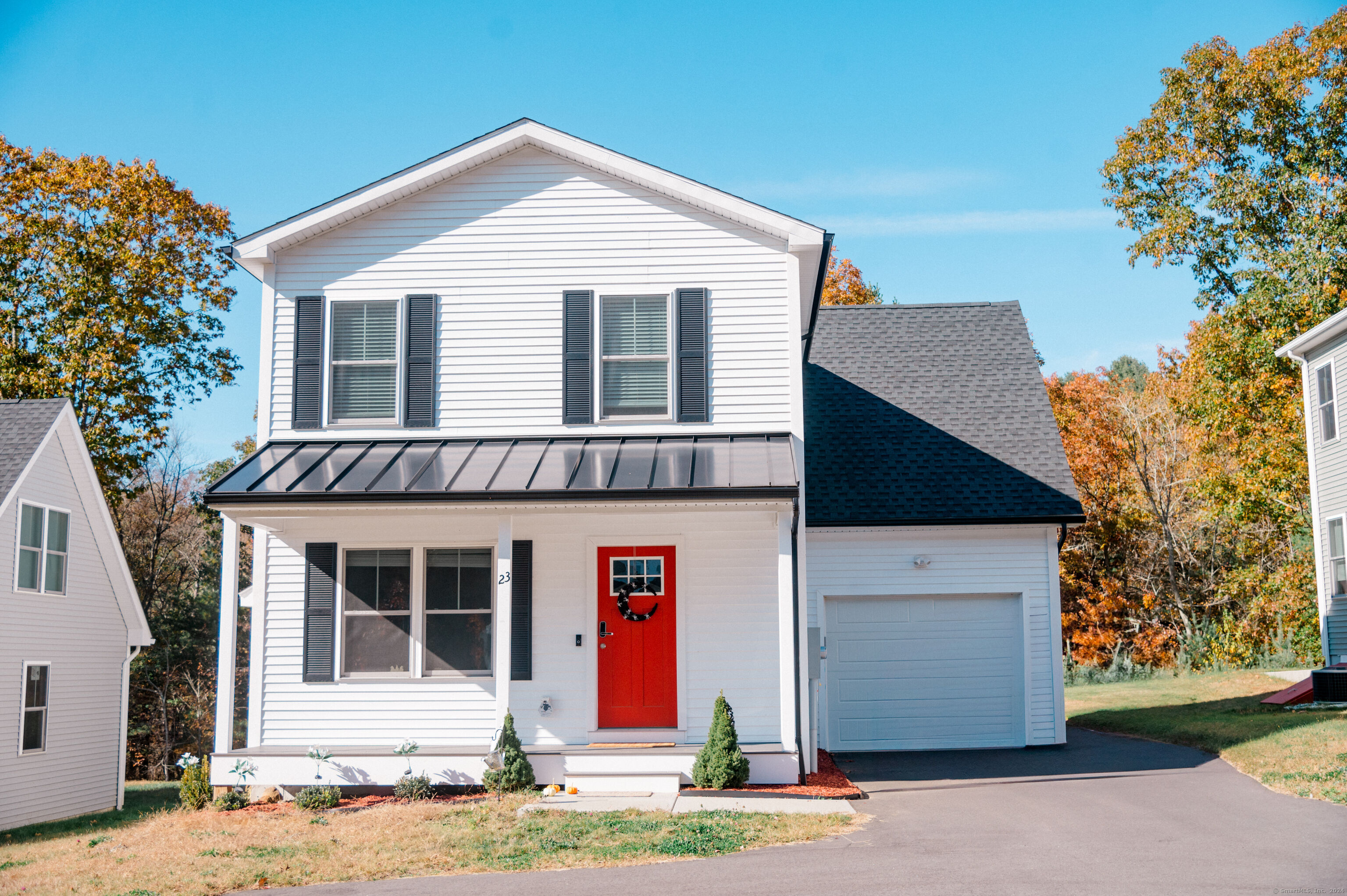 a front view of a house