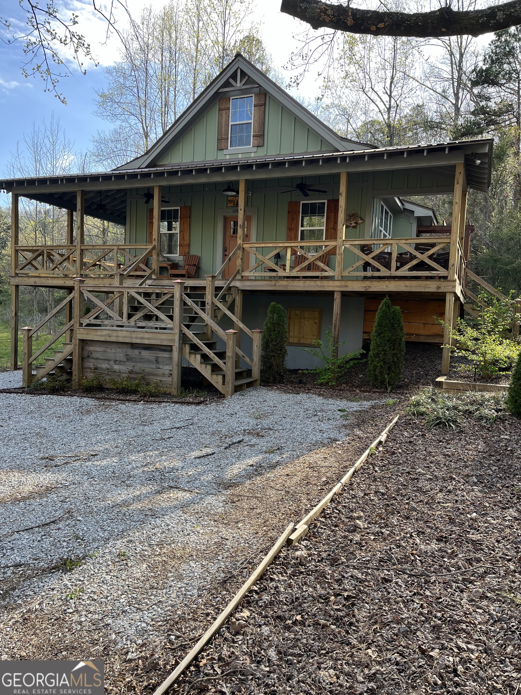 a view of a house with a patio