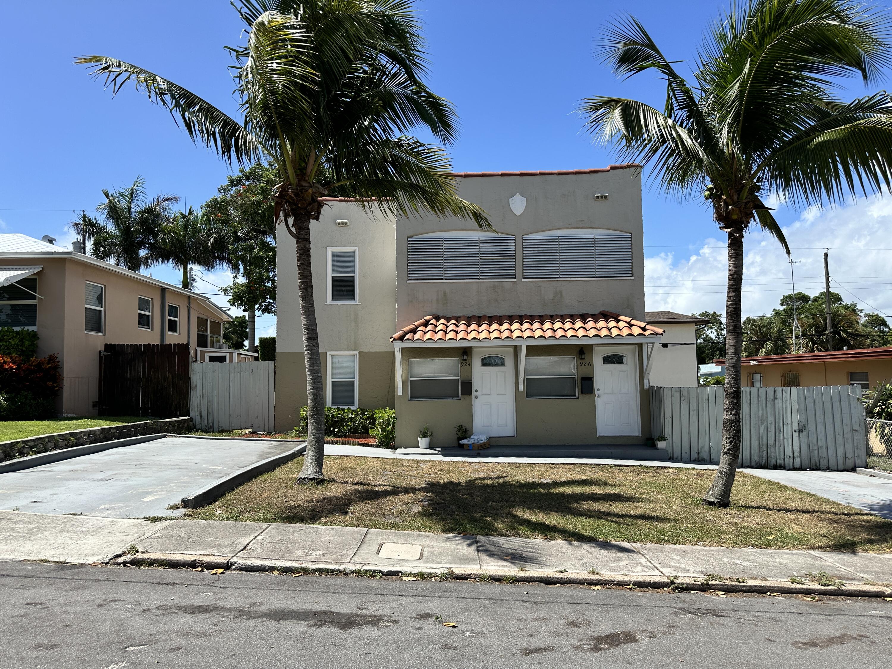 a front view of a house