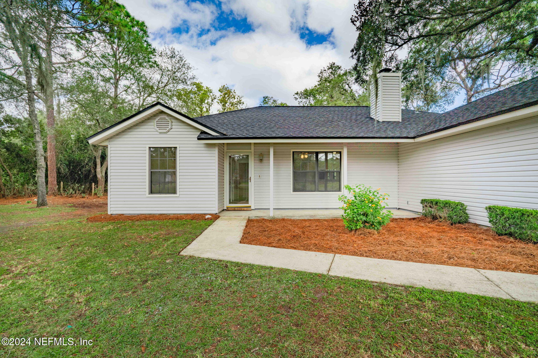 Newly Landscaped Front Porch