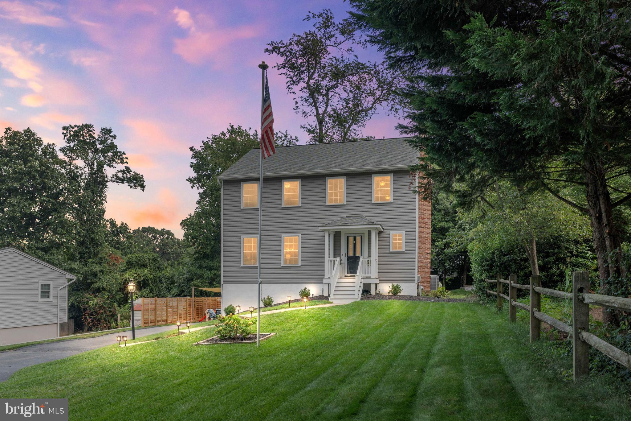 Front of Home at sunset