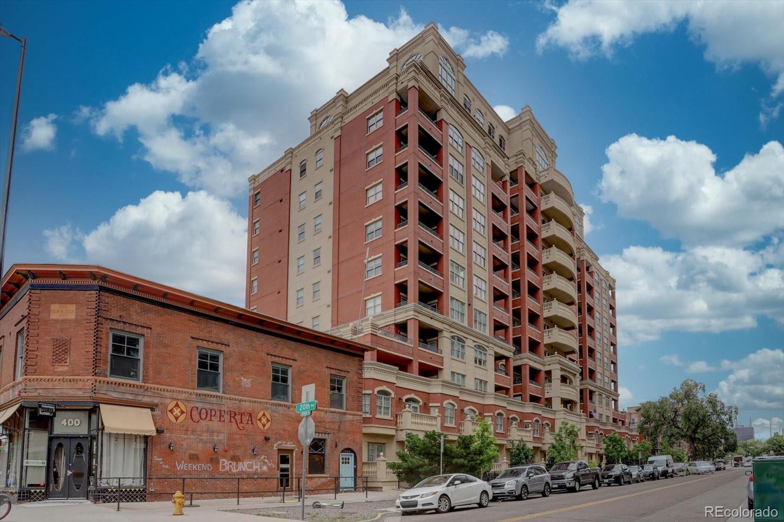 a front view of a building