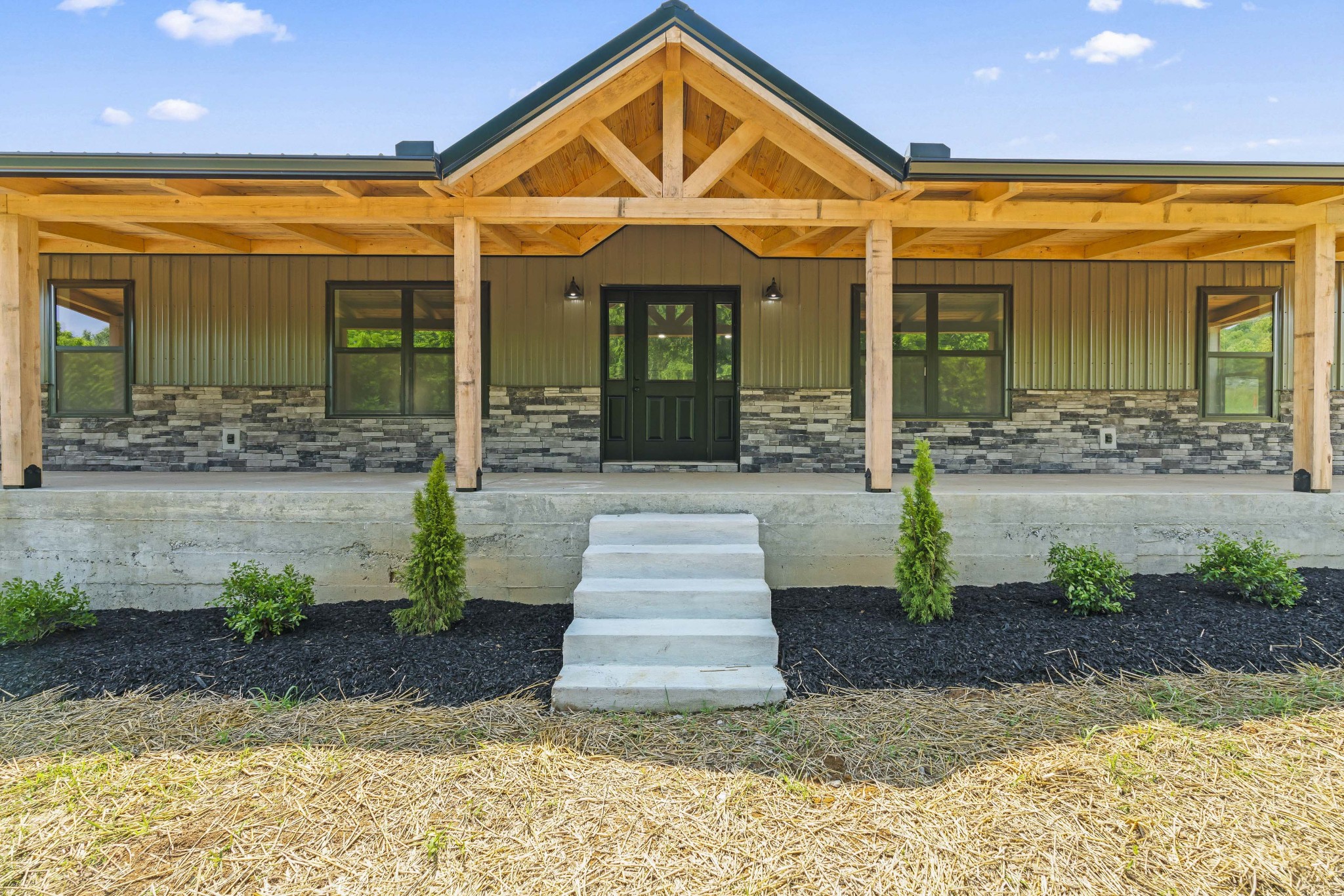 a front view of a house