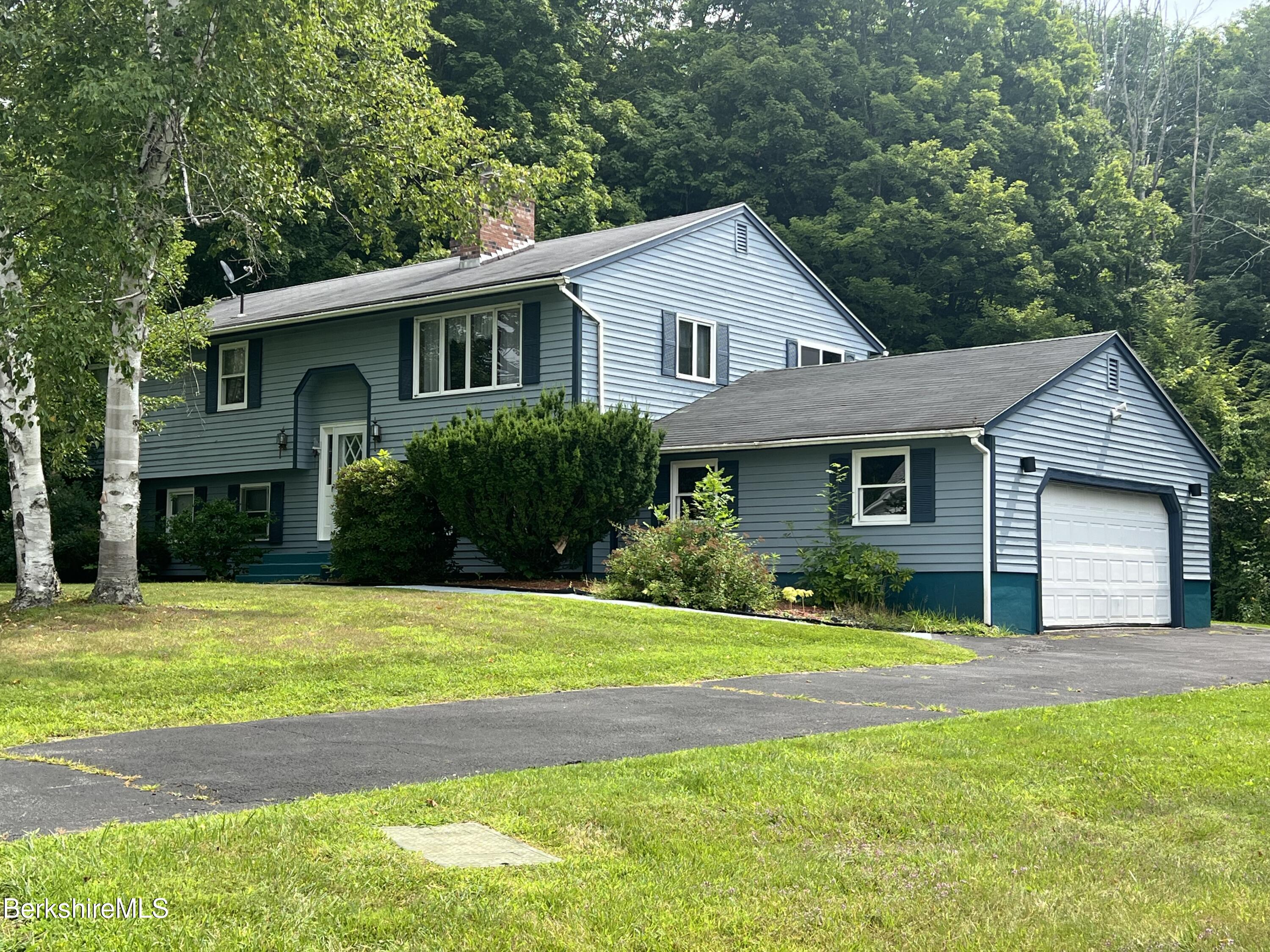 a view of a house with a yard and plants