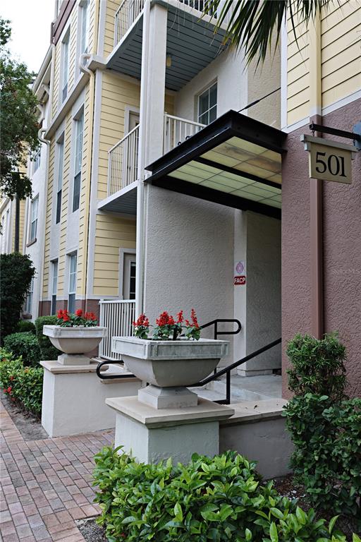 a view of a house with sitting area