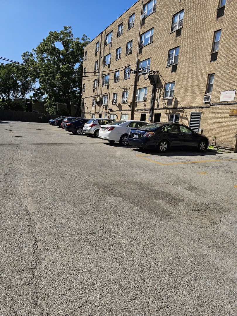 front view of building with street