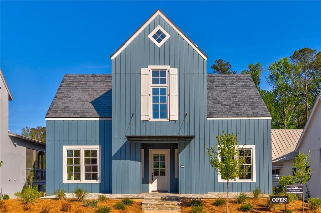 a front view of a house